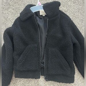 Aeropostale Black Sherpa Jacket